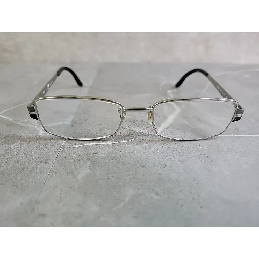 Ray Ban‎ RB6184 2634 Silver Rectangle Eyeglasses Frames Only 51-17 140